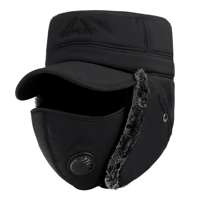 3 In 1 Thermal Face Mask Earmuffs Cap - Wholesalus
