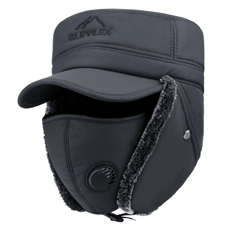 3 In 1 Thermal Face Mask Earmuffs Cap - Wholesalus