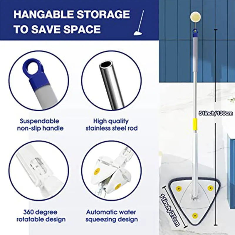 Multifunctional Triangle Self-draining Lazy Mop - Wholesalus