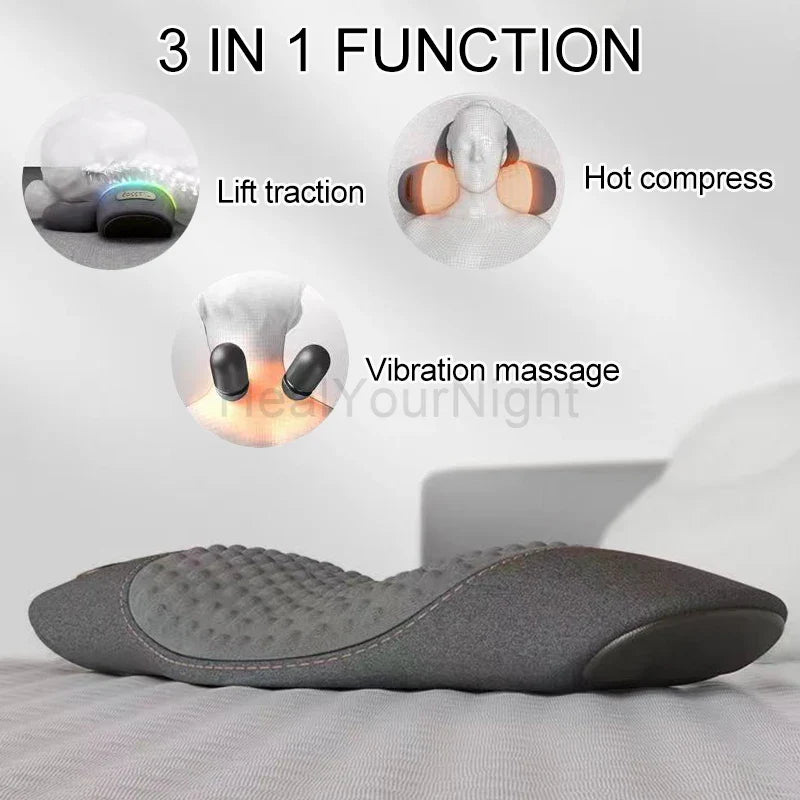 Hot Compression Vibrating Massage Pillow - Wholesalus