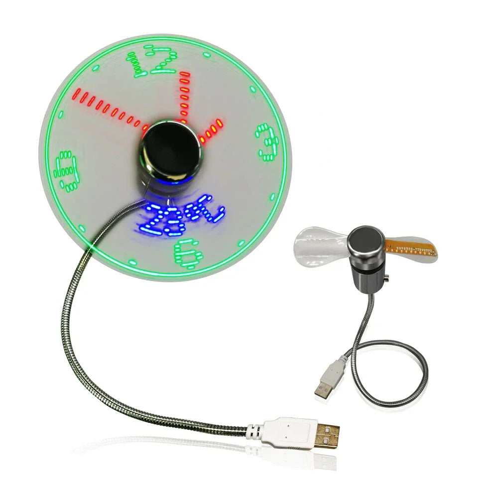 USB LED Fan Clock - Wholesalus