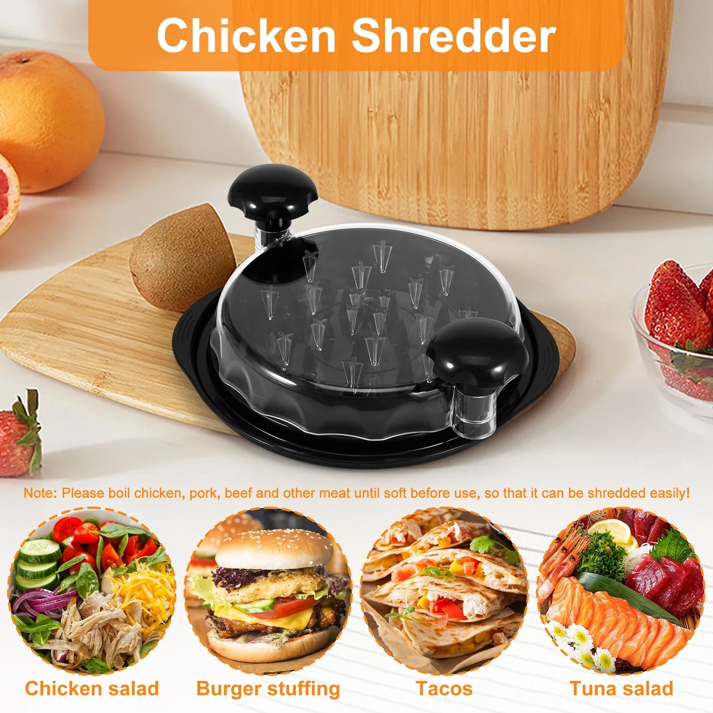 Non-Slip Ergonomic Handle Meat Shredder - Wholesalus