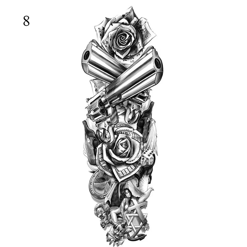 Full Arm Temporary Tattoos - Wholesalus