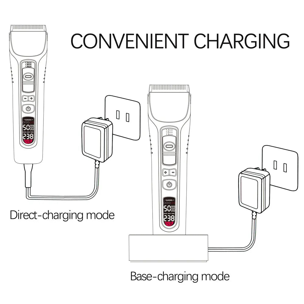 Professional LCD Inclined Hair Trimmer - Wholesalus