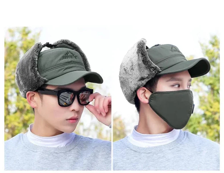 3 In 1 Thermal Face Mask Earmuffs Cap - Wholesalus