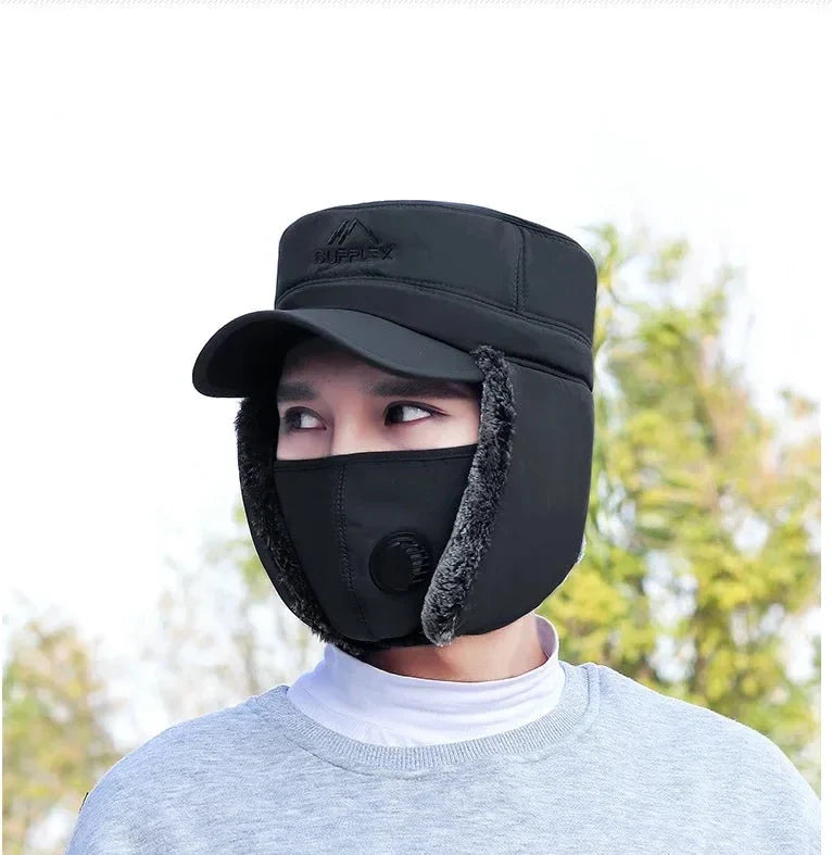 3 In 1 Thermal Face Mask Earmuffs Cap - Wholesalus