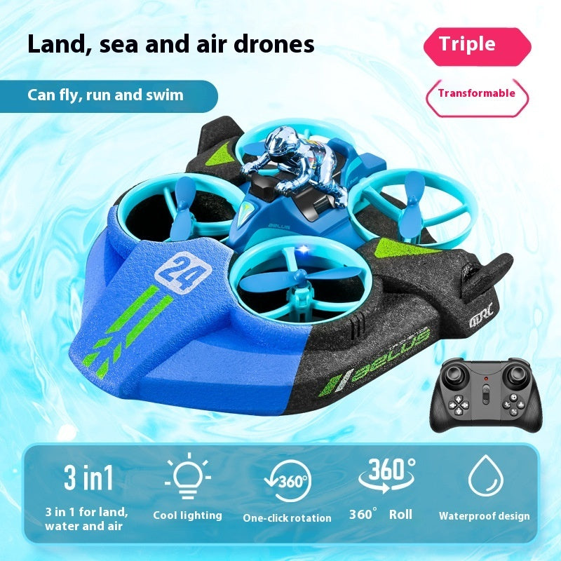 Remote Control Aircraft Children's Three-in-one Unmanned Helicopter - Wholesalus