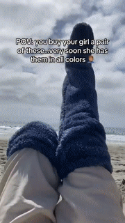 Over Knee High Fuzzy Socks - Wholesalus