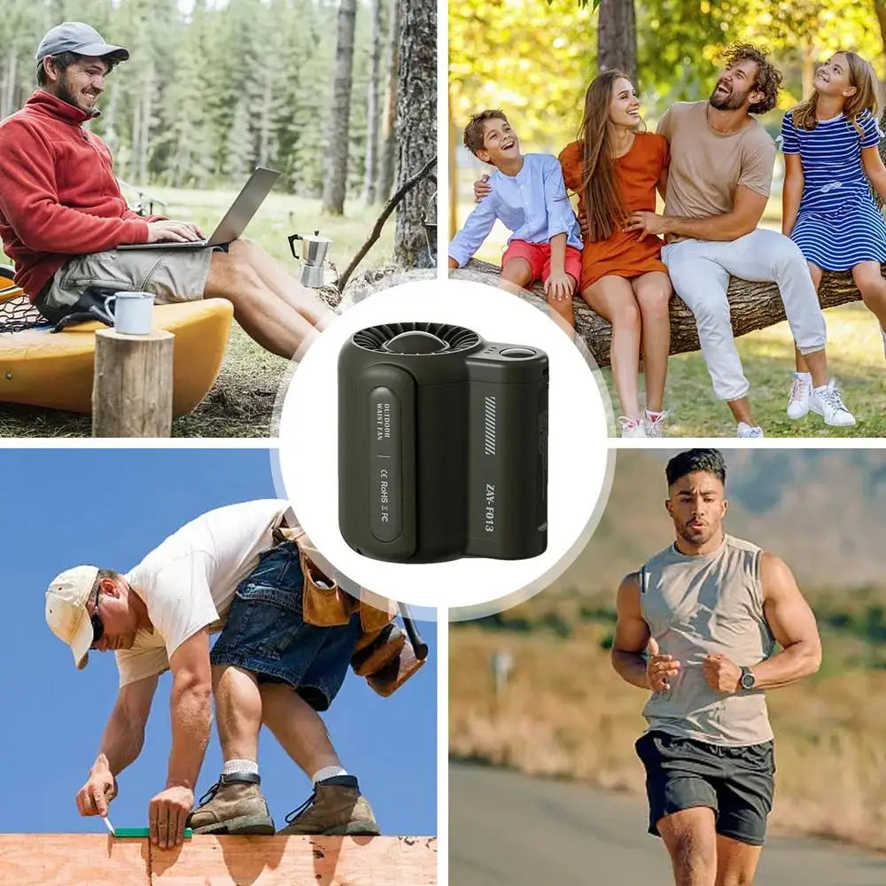 Rechargeable Hanging Waist Clip Fan - Wholesalus