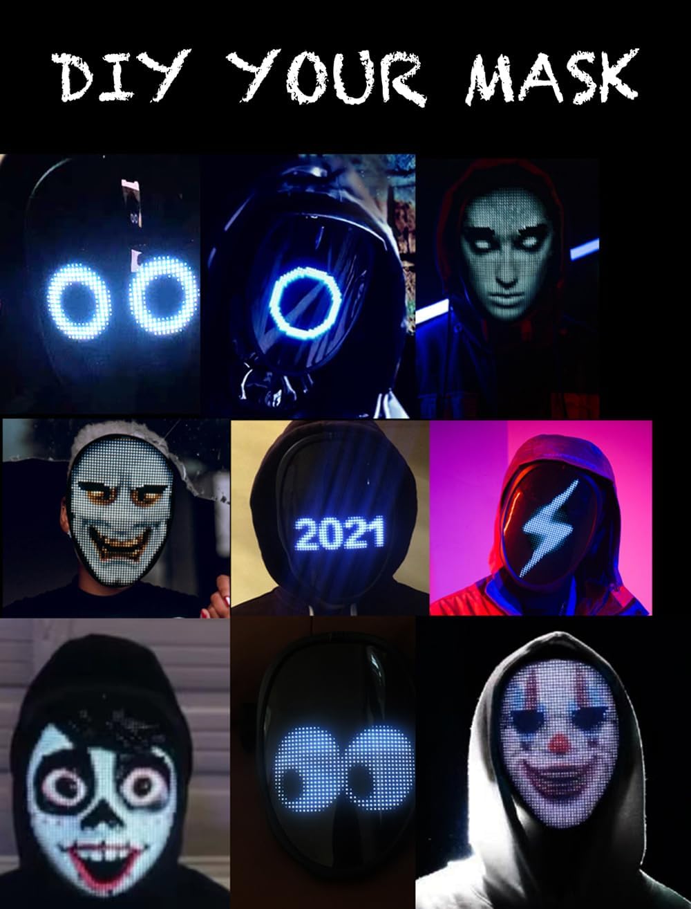 Smart Bluetooth LED Face Mask - Wholesalus