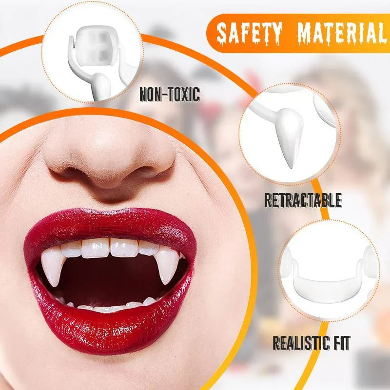 Retractable Halloween Vampire Fangs - Wholesalus
