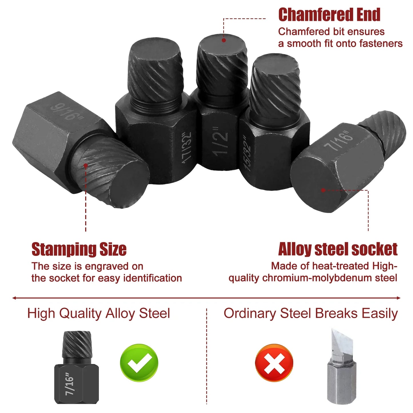 Damaged Screw Extractor Set - Wholesalus