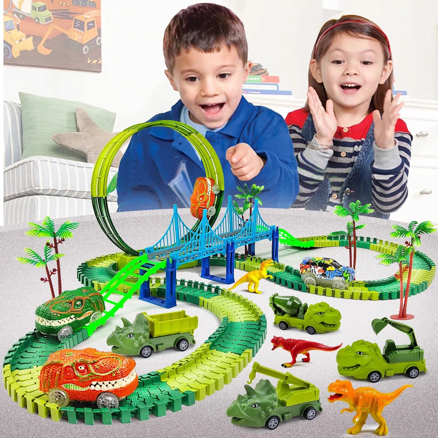 Electric Magic Climbing Dinosaur Track Toy - Wholesalus