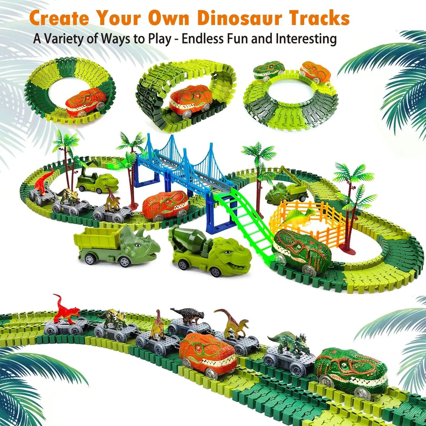 Electric Magic Climbing Dinosaur Track Toy - Wholesalus