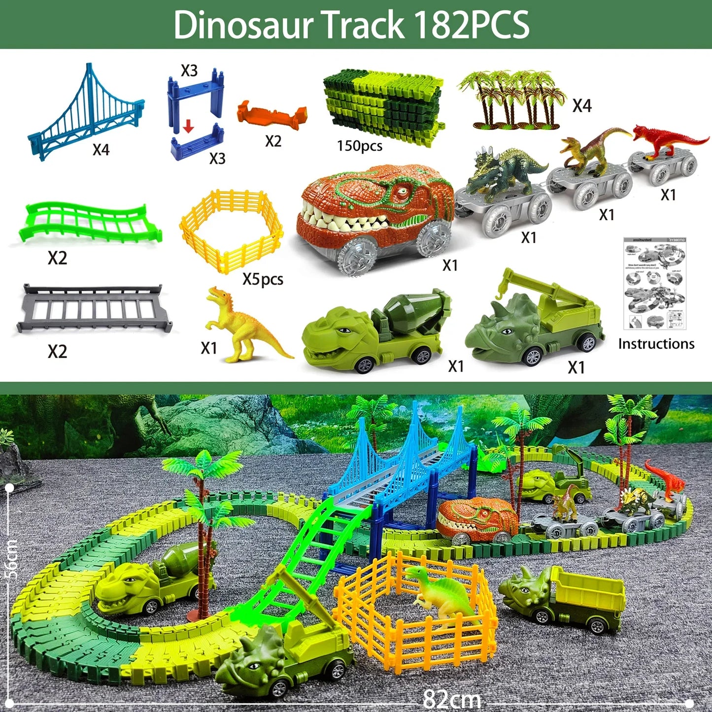 Electric Magic Climbing Dinosaur Track Toy - Wholesalus