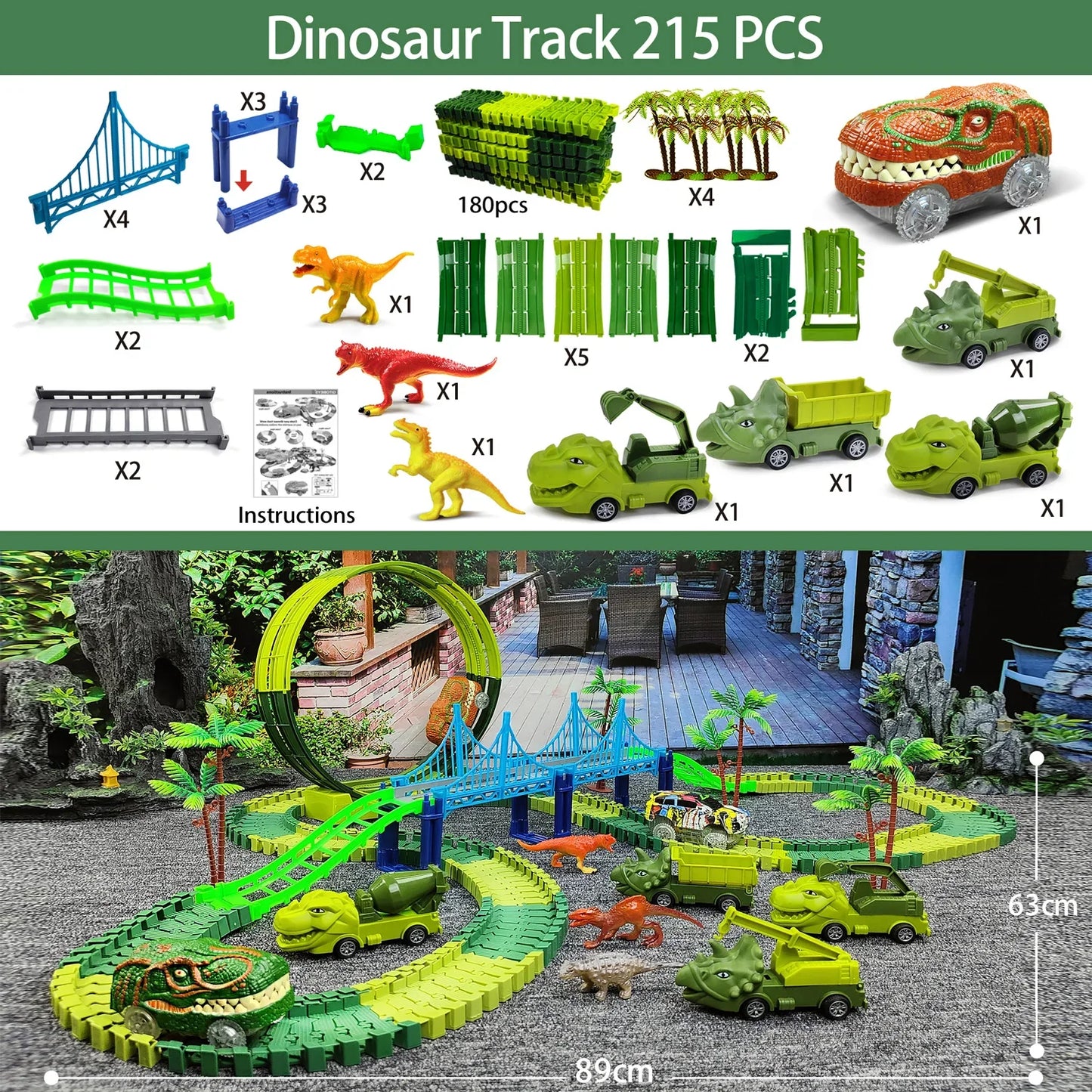 Electric Magic Climbing Dinosaur Track Toy - Wholesalus