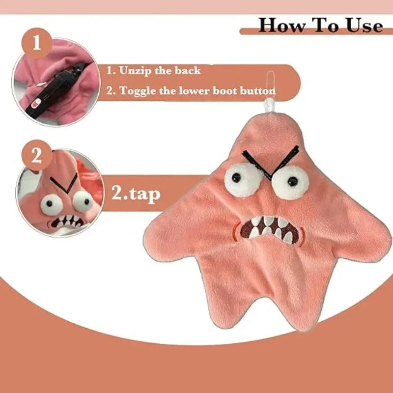 Rechargeable Angry Starfish Dancing Keychain - Wholesalus
