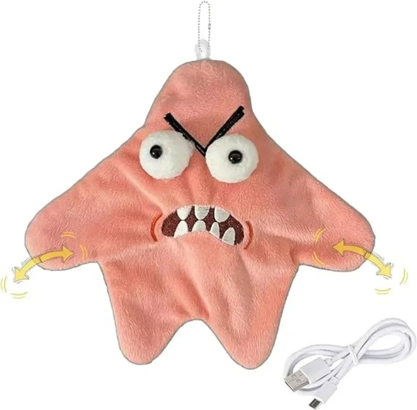 Rechargeable Angry Starfish Dancing Keychain - Wholesalus