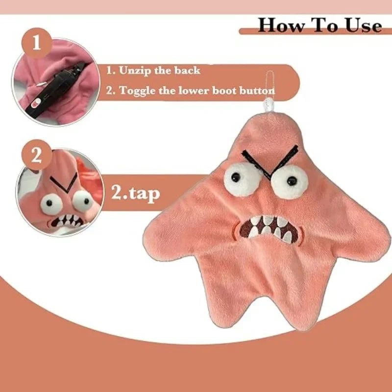 Rechargeable Angry Starfish Dancing Keychain - Wholesalus