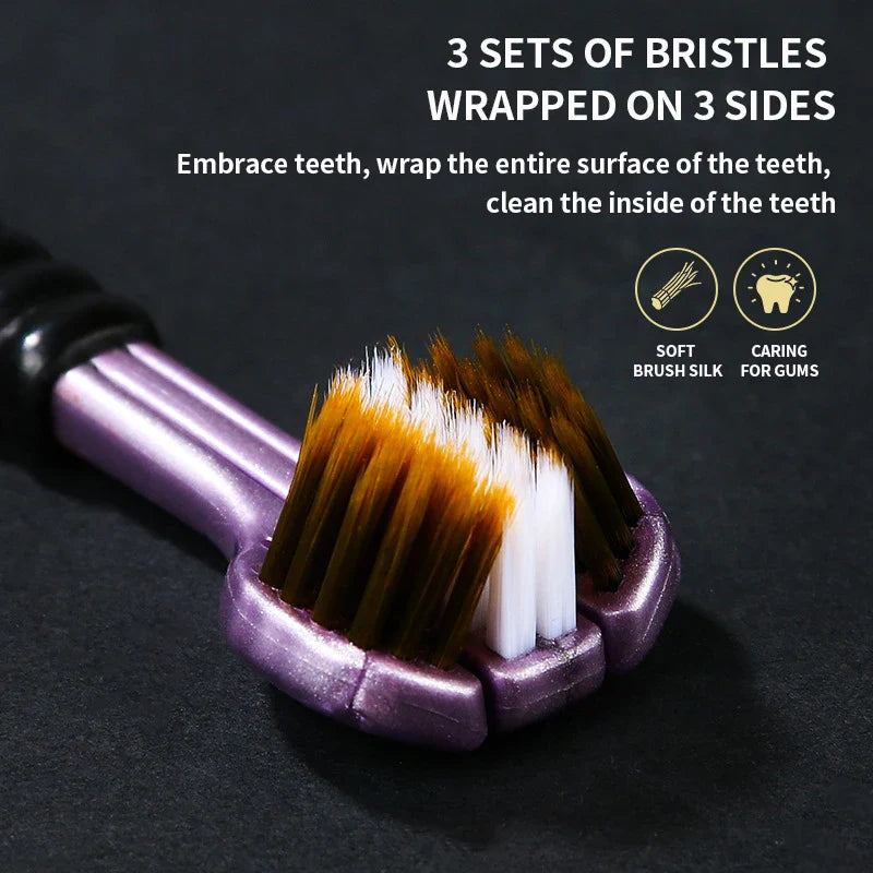 Sparkle Triple-Head Toothbrush - Wholesalus