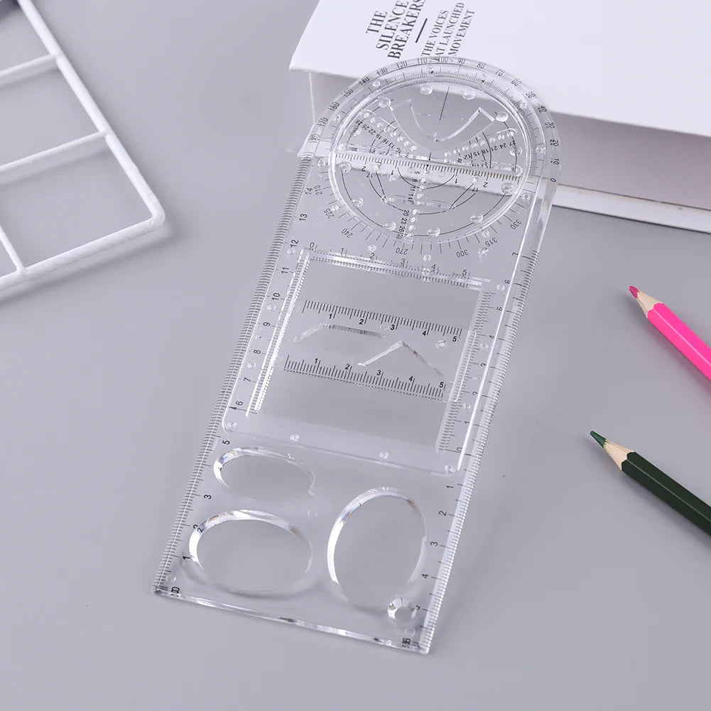 Rotatable Mathematical Geometry Ruler - Wholesalus
