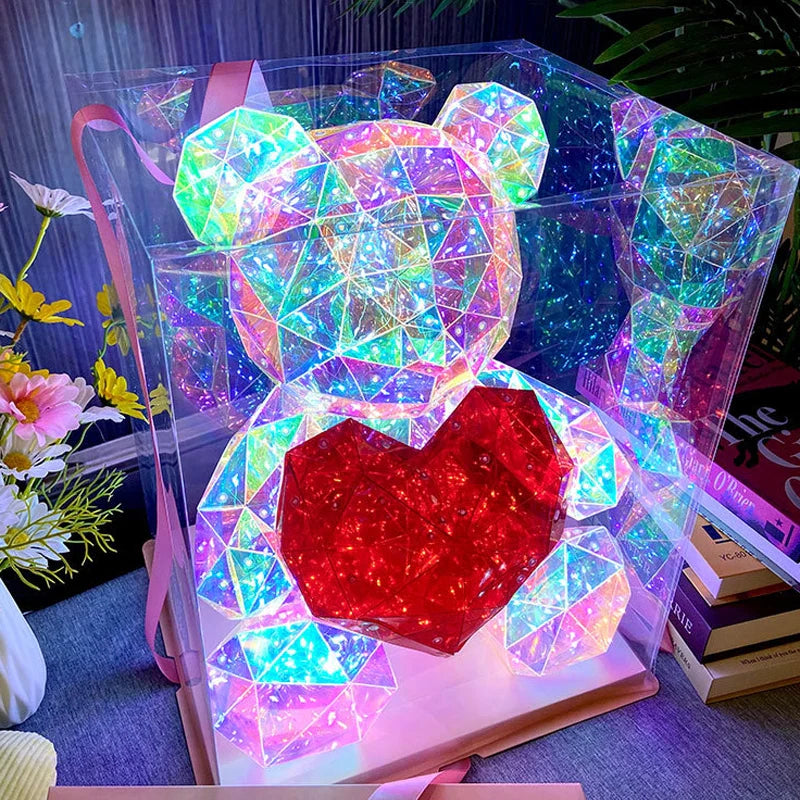 Colorful Glowing Teddy Bear - Wholesalus