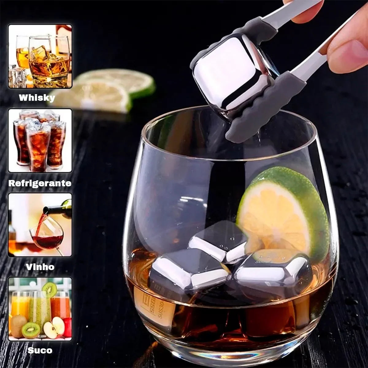 Reusable Stainless Steel Ice Cubes - Wholesalus
