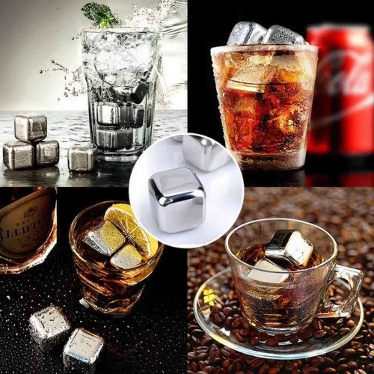 Reusable Stainless Steel Ice Cubes - Wholesalus