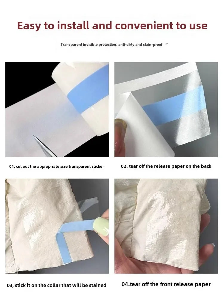 Transparent Shirt Collar Anti-Stain Stickers - Wholesalus