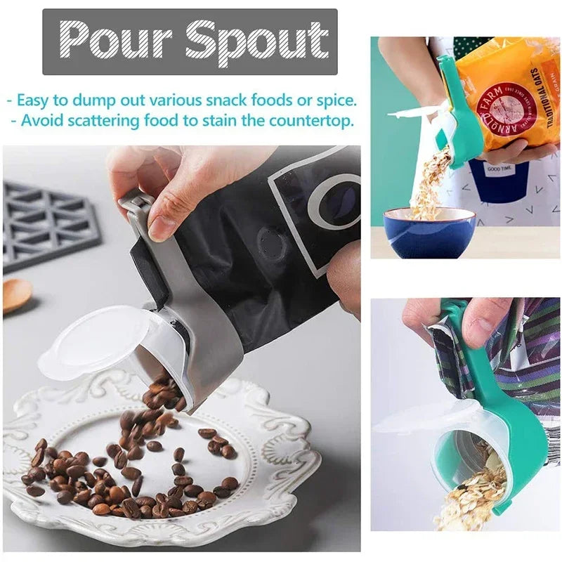 Food Bag Sealing Clips With Cap - 5Pcs - Wholesalus