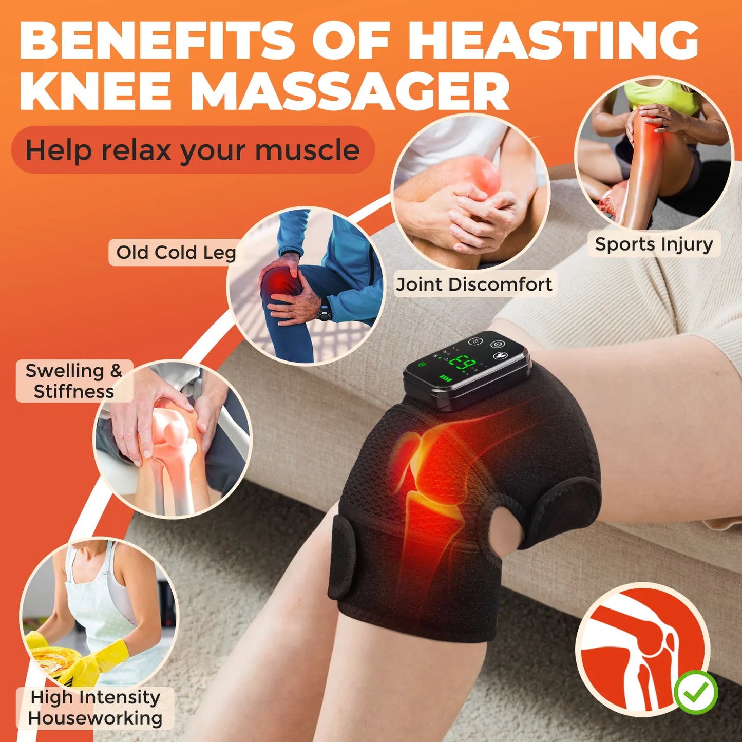 3-in-1 Wireless Heating and Vibration Massager - Wholesalus