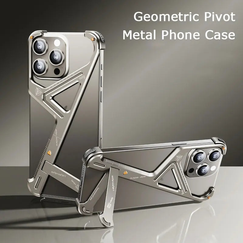 Geometric Metal Alloy IPhone Case - Wholesalus