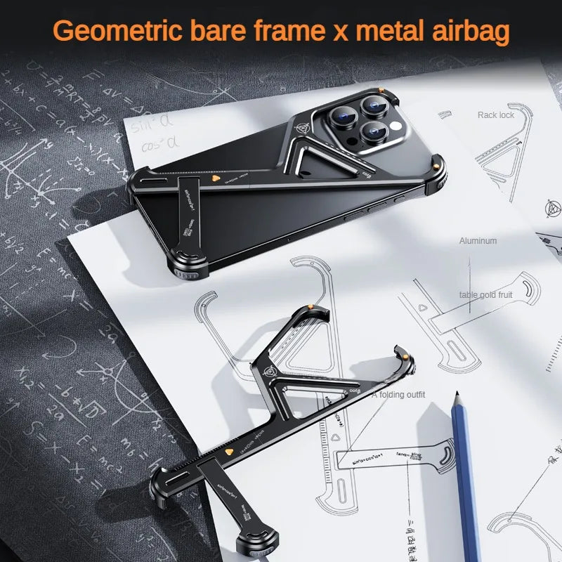 Geometric Metal Alloy IPhone Case - Wholesalus