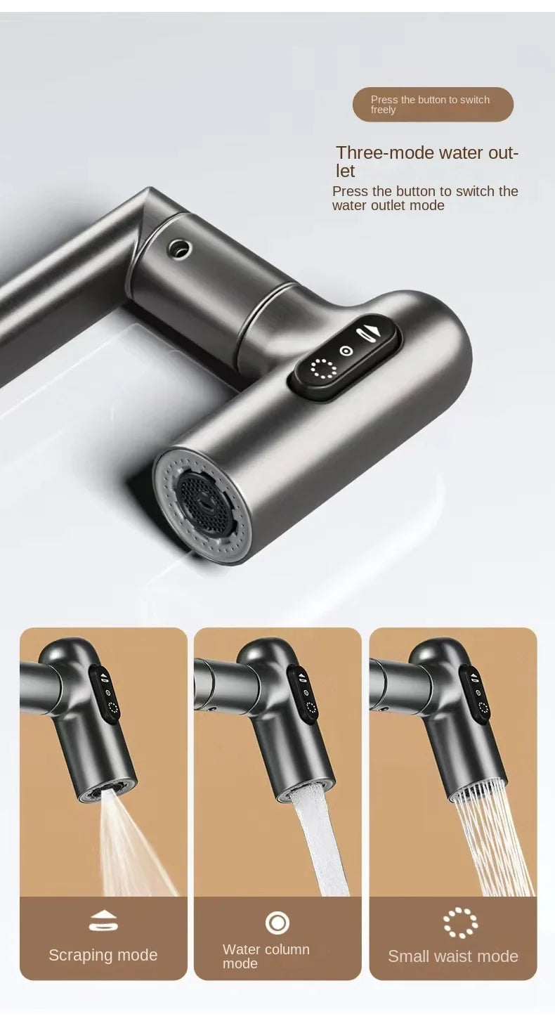Multifunctional Pullout Wash Basin Faucet - Wholesalus