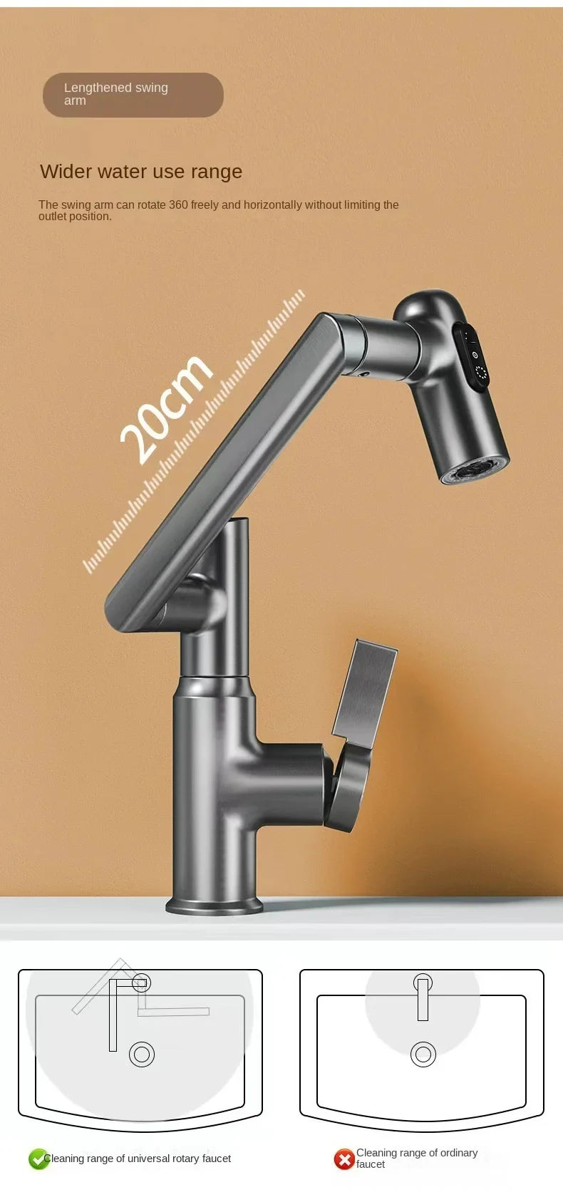 Multifunctional Pullout Wash Basin Faucet - Wholesalus