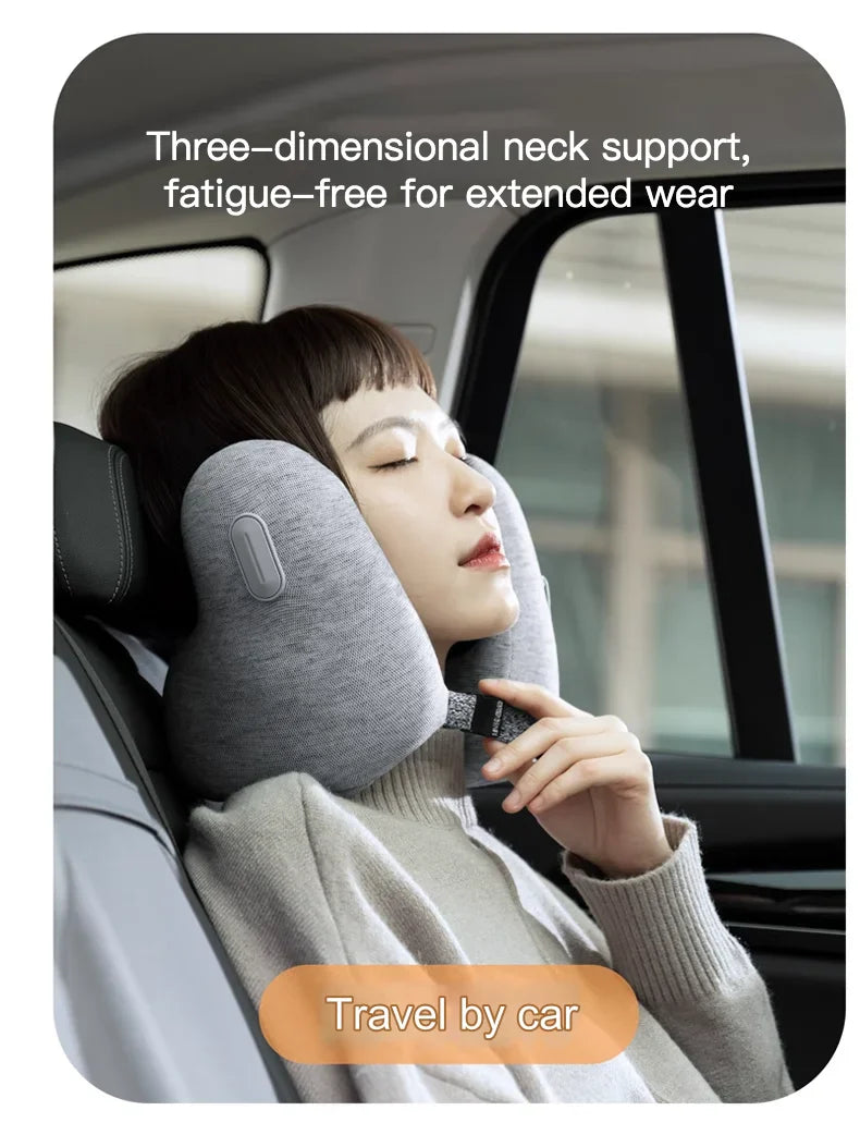 Travel Pillow with Noise Canceling Earmuffs - Wholesalus