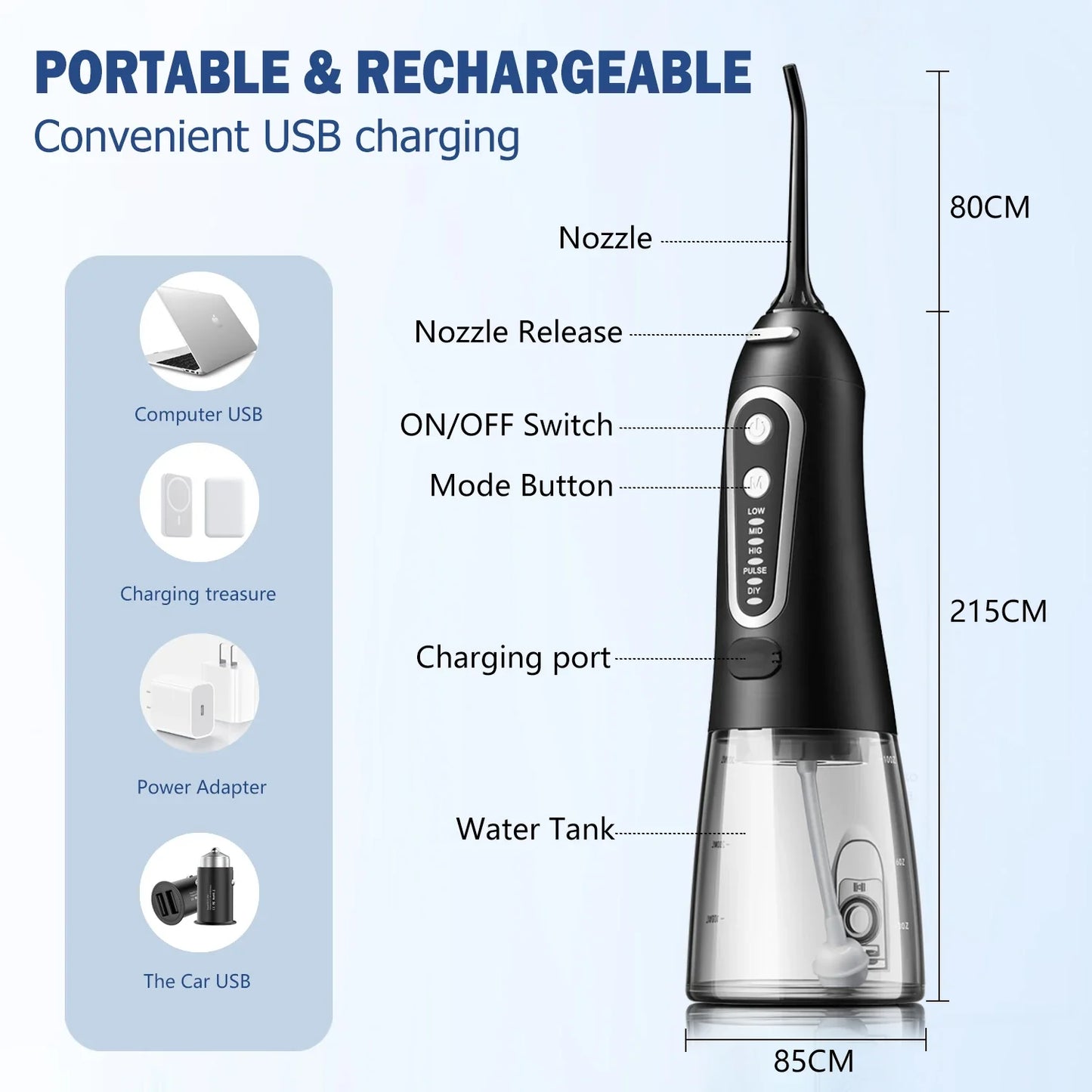 USB Oral Care Water Flosser - Wholesalus