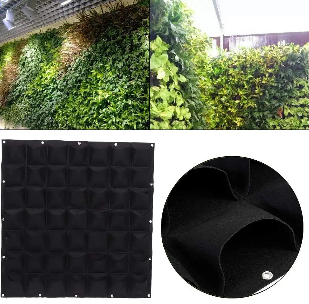 Wall Mounted Planting Grow Bags- 49 Pockets - Wholesalus
