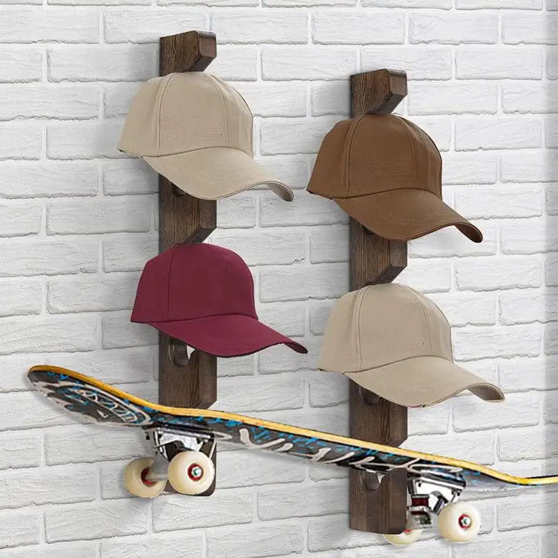 Wooden Hat Wall Hanger - Wholesalus