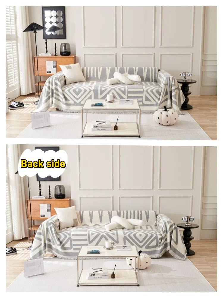 Sofa Towel With Tassels - Wholesalus