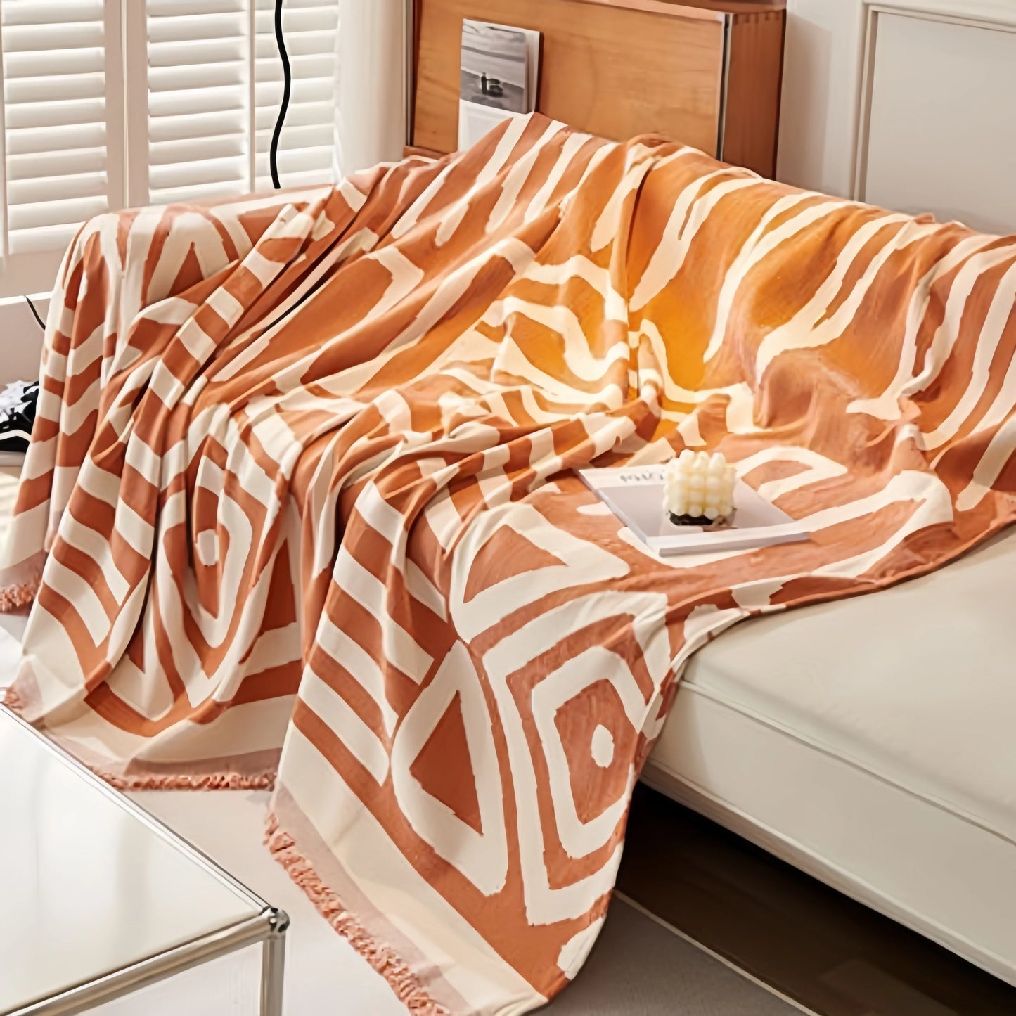 Sofa Towel With Tassels - Wholesalus