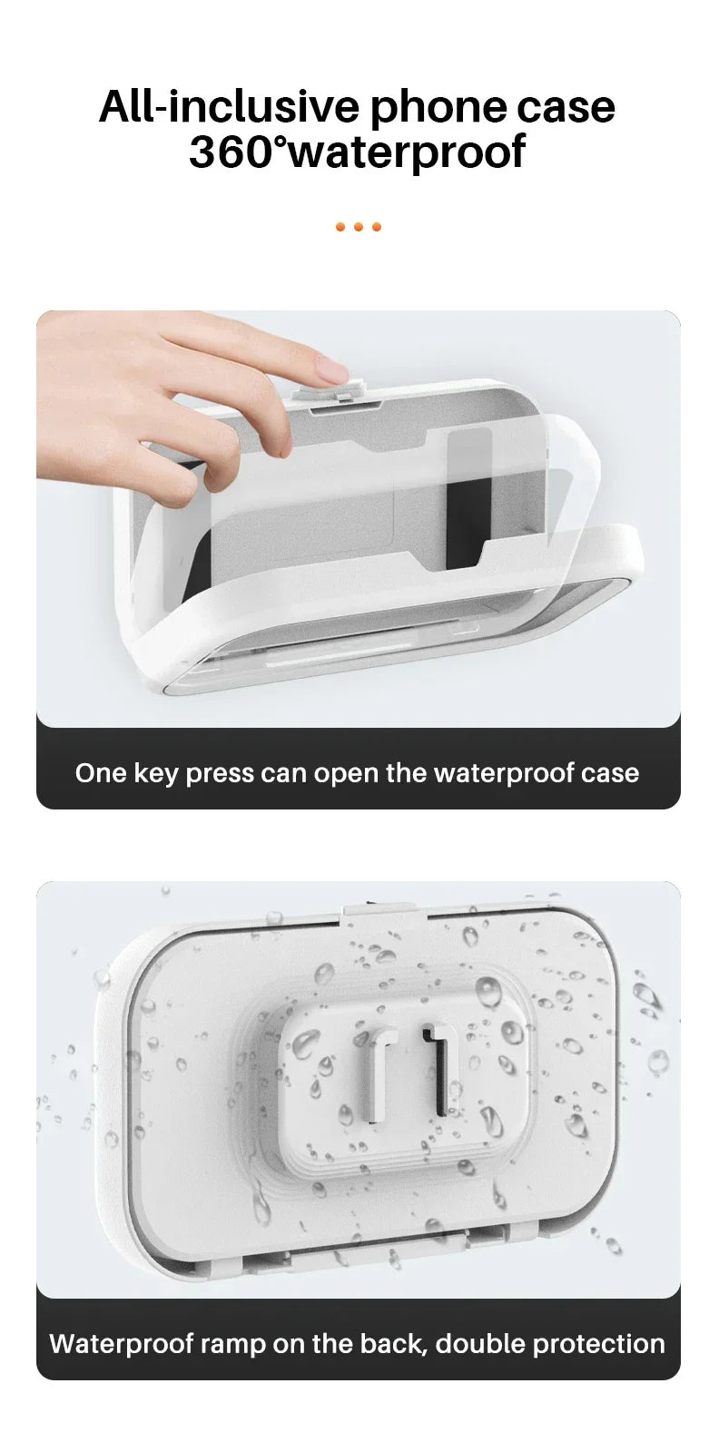 Adjustable Waterproof Wall Mount Phone Holder - Wholesalus