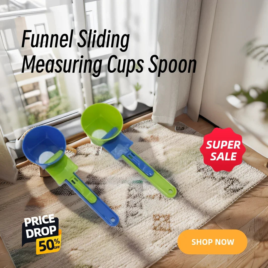 Sliding Measuring Scoop - 2 Pcs - Wholesalus