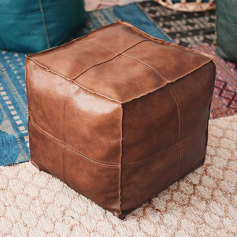 Unstuffed PU Leather Lazy Cushion Cover - Wholesalus