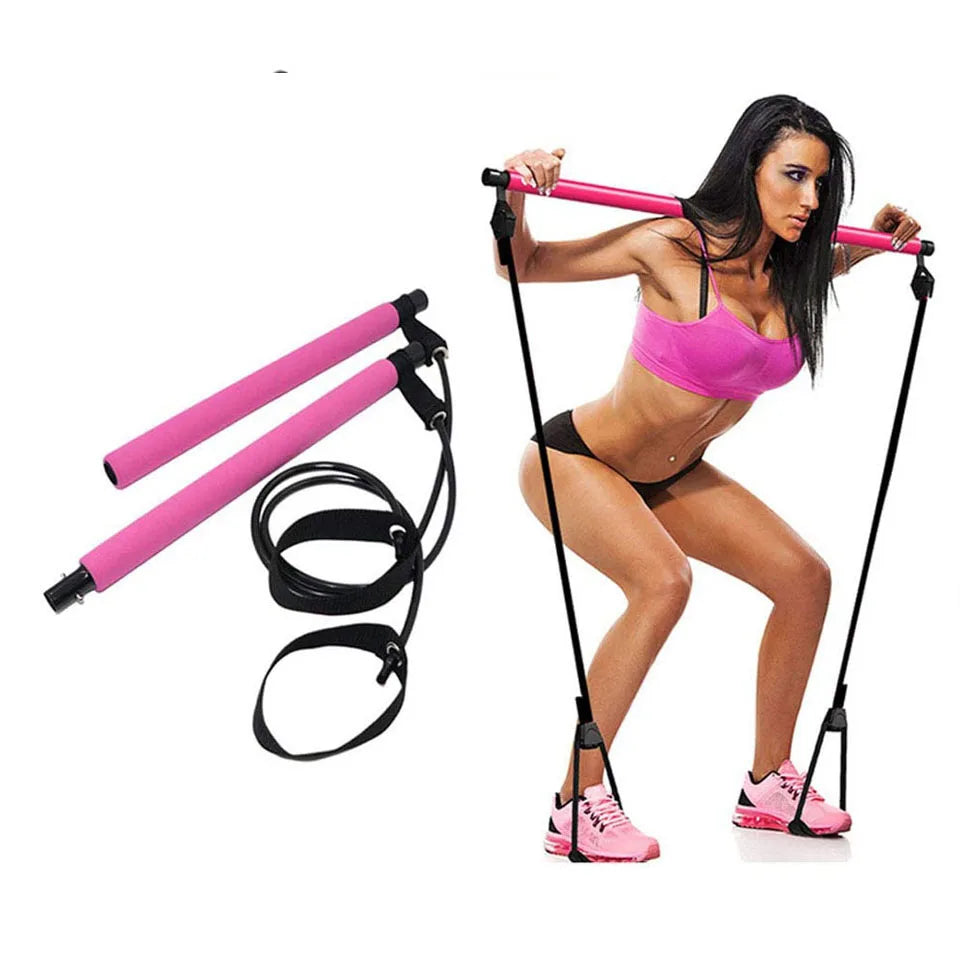 Multifunctional Elastic Pilates Bar - Wholesalus