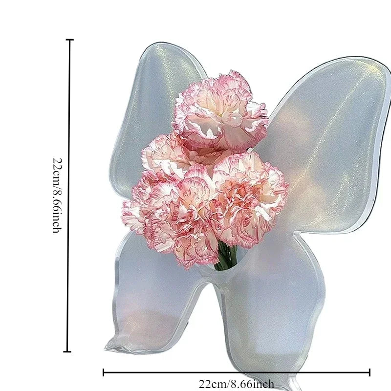 Acrylic Floral Photo Frame Vase - Wholesalus