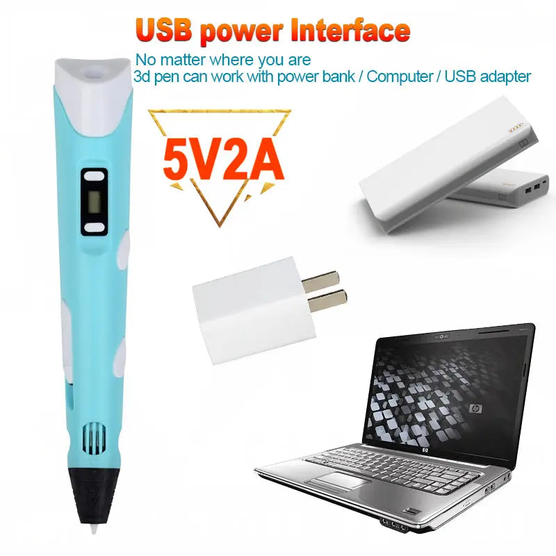 3D Drawing Printing Pen with LCD Screen - Wholesalus