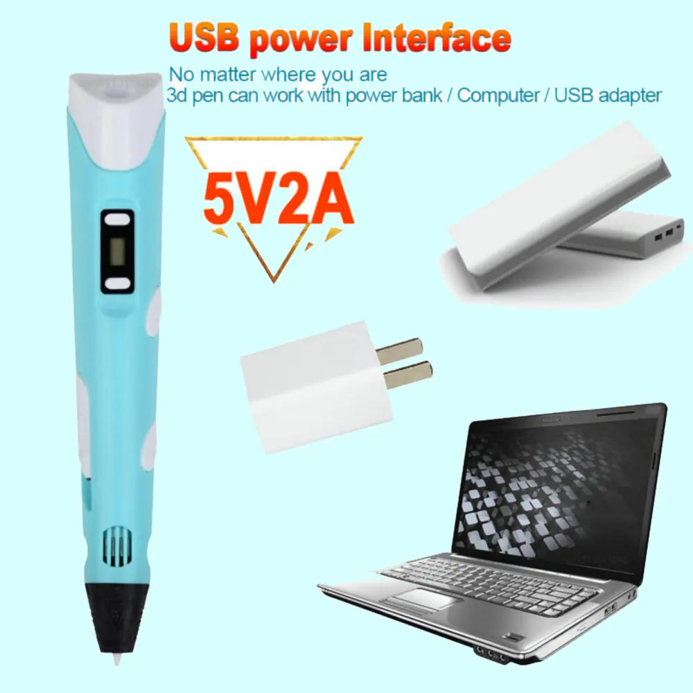 3D Drawing Printing Pen with LCD Screen - Wholesalus