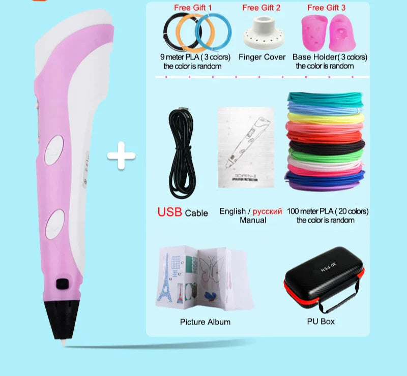 3D Drawing Printing Pen with LCD Screen - Wholesalus