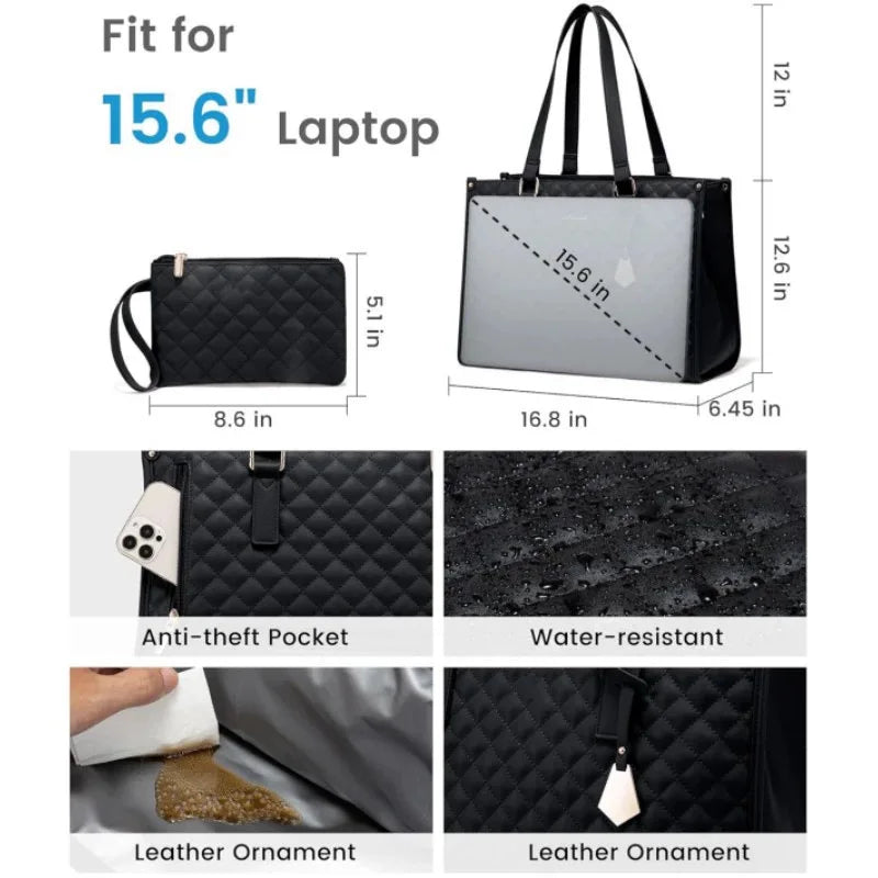 2-in-1 Laptop Bag with Insulated Lunch Compartment - Wholesalus